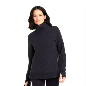 All in Motion Black Ribbed Pullover